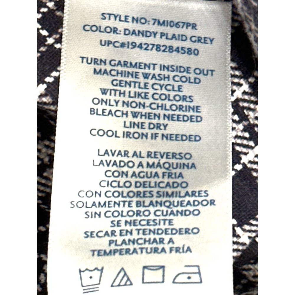 Seven7 Super Comfy Versatile Plaid Navy White Pull On Leggings Soft Stretch XLEG - Picture 6 of 10